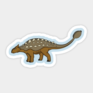 Ankylosaurus armoured dinosaur illustration Sticker